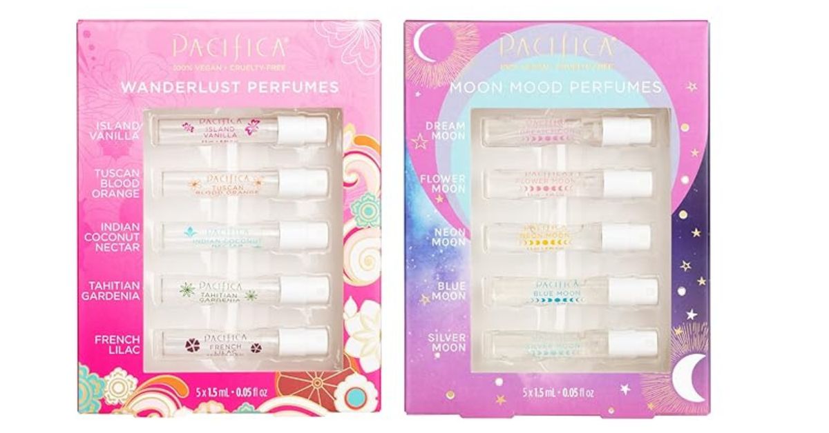 Pacifica Beauty Wanderlust & Moon Moods Perfume Set Pacifica Beauty Wanderlust & Moon Moods Perfume Set, Best floral perfume mini gift sets under $50