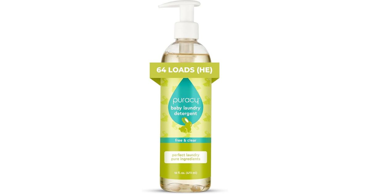 Puracy Liquid Baby Laundry Detergent, hypoallergenic laundry detergent