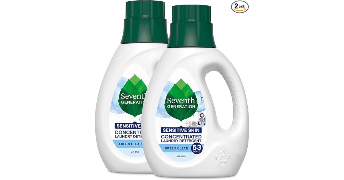 Seventh Generation Free & Clear Laundry Detergent, hypoallergenic laundry detergent