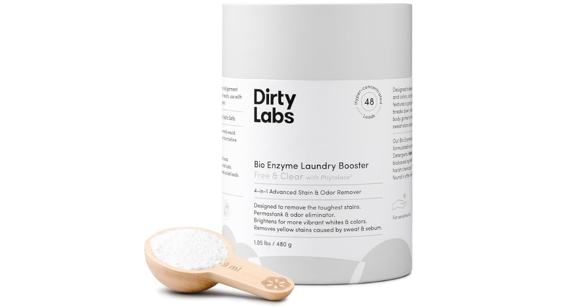 Dirty Labs Bio Enzyme Laundry Booster, best laundry odor remover