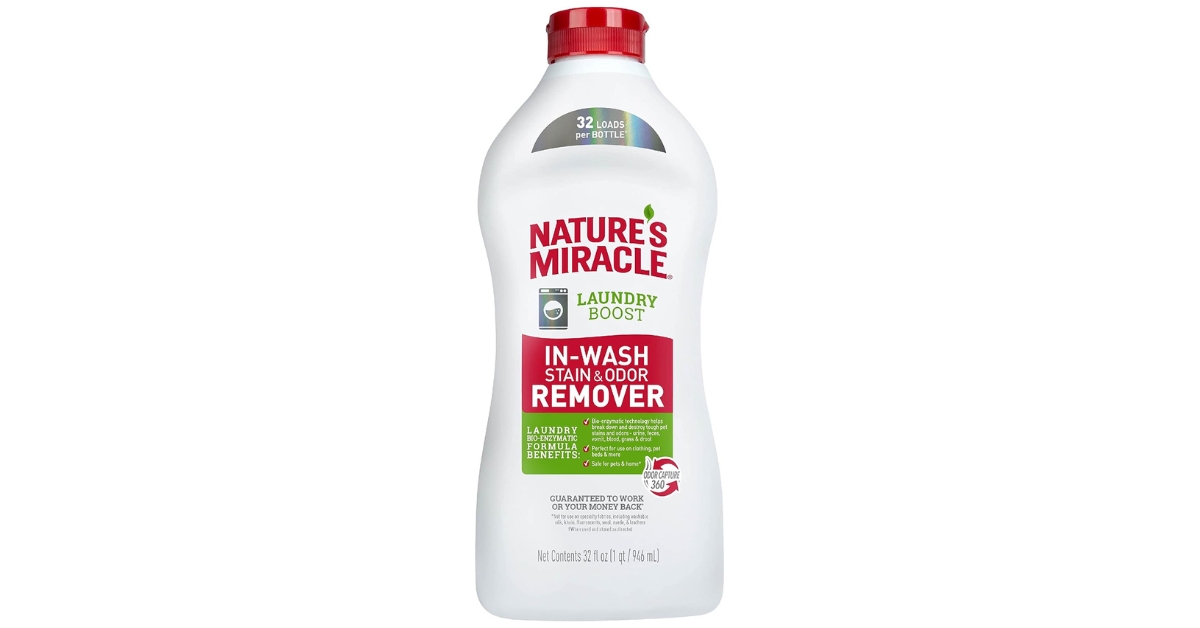 Nature’s Miracle Laundry Boost, best laundry odor remover