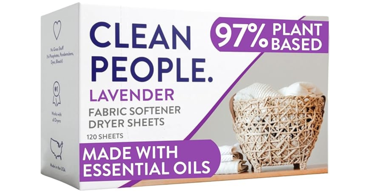 The Clean People Fabric Softener Sheets, best scented dryer sheets
