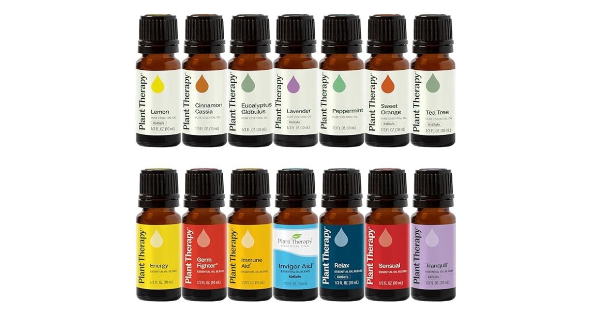 Plant Therapy Essential Oils Starter Set, how to remove odor from clothes