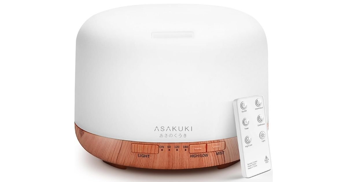 ASAKUKI 500ml Essential Oil Diffuser, best essential oil diffusers for beginners