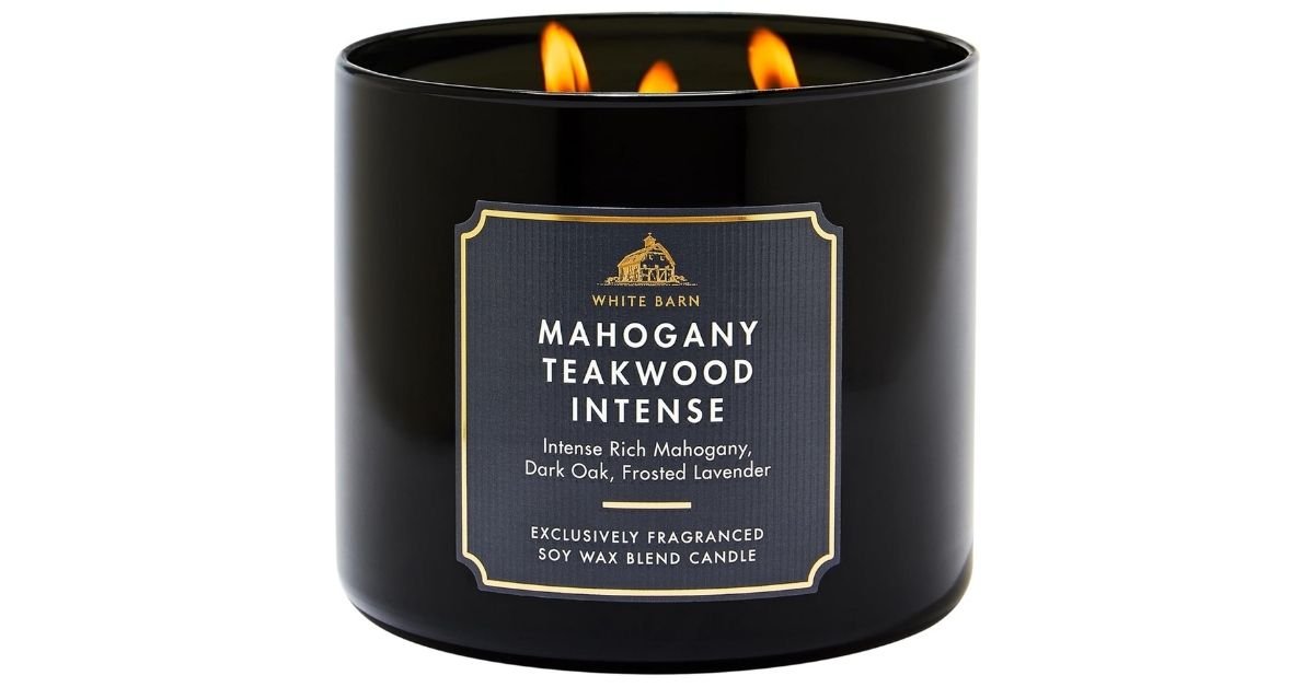 Bath & Body Works Mahogany Teakwood High Intensity 3-Wick (14.5 oz)