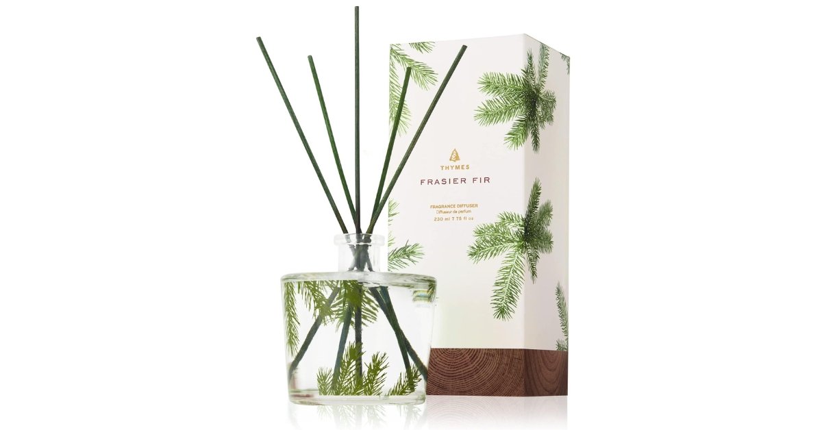 Thymes Frasier Fir Reed Diffuser Set (7.75 fl oz), reed diffusers for large rooms
